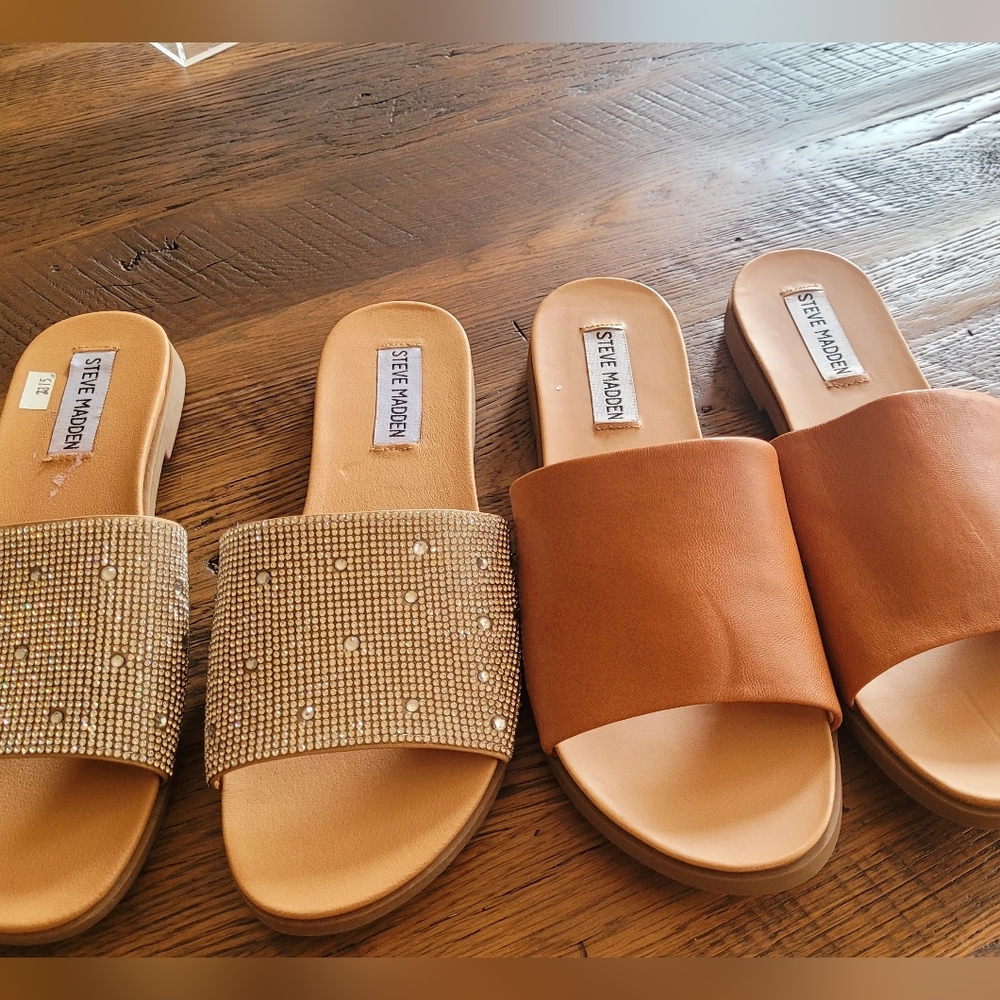 Steve Madden slides. Set of 2!  Both size 7.5